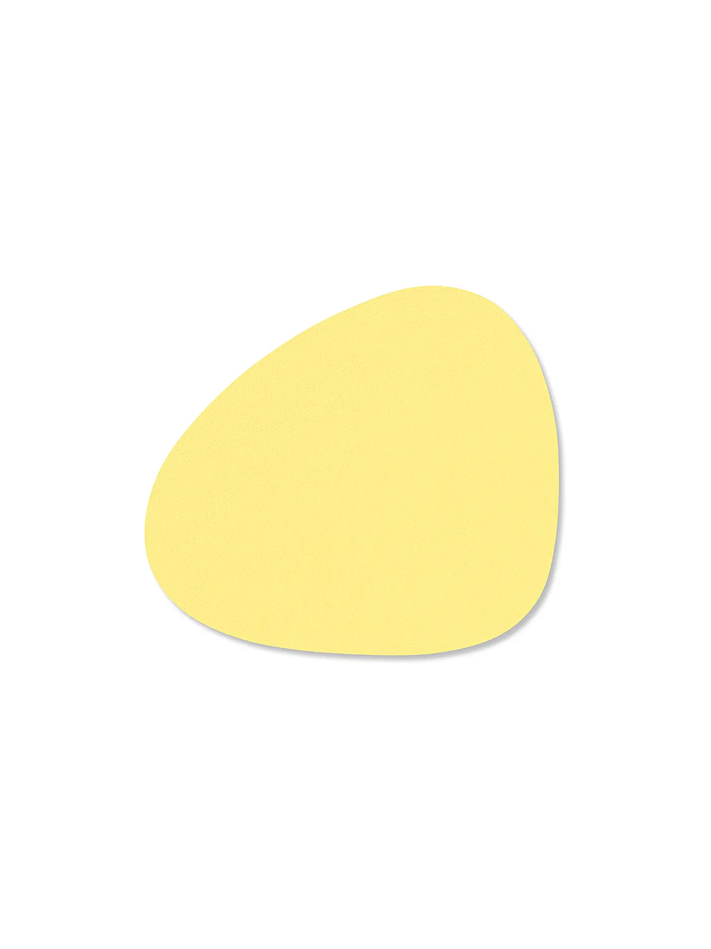 LIND DNA | Leder-Untersetzer oval 11x13cm Pastel Green | gelb
